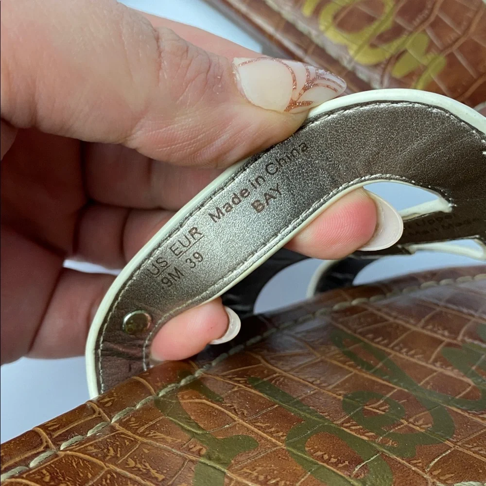 Sam Edelman White Bay Slip on Sandals 9 - Picture 5 of 9